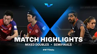 Wong C. T./Doo H. K. vs Sathiyan G./Manika B. | XD | WTT Contender Doha 2022 (SF)