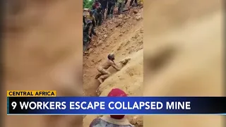 SHOCKING VIDEO: Nine miners rescued after being trapped in gold mine