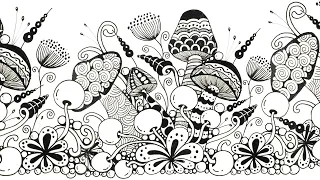 Zentangle mushroom drawing step by step  ✺  zentangle art  ✺  mushroom drawing