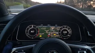 2019 VW GOLF 7 GTD 2.0 TDI 184 HP 0-243 km/h TOP SPEED & TEST ACCELERATION ON AUTOBAHN