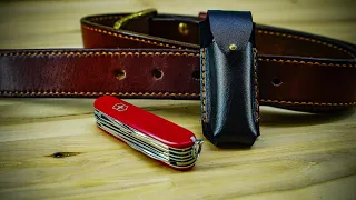 DIY leather sheath for Swiss Army Knife