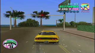 GTA Vice City - Trying Driving a Phoenix Sports Car Without Tires