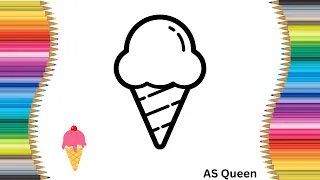 How to Draw and Color Ice-cream  | Art for Kids Hub