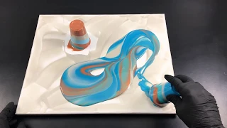 Acrylic pouring - move the flips cups - paint pouring technique