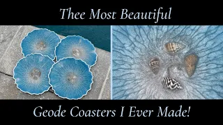 #33 Gorgeous Geode Resin Coasters Beachy! Full Tutorial Step By Step!