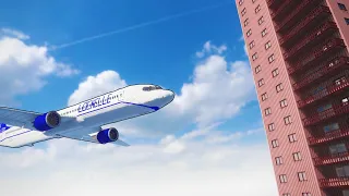 Realistic Plane Crashes vs Buildings #11 | Teardown