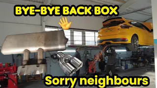 OPPS BACK BOX DELETE on the Ford focus ST mk super loud now!!!