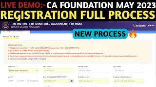 CA Foundation May 2023 Registration Full Process | How To Register CA Foundation |CA Course register