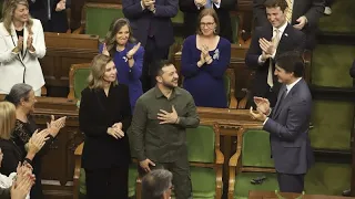 War in Ukraine: Zelenskyy speaks before Canadian Parliament