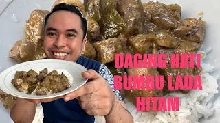 Daging dan Hati Bumbu Lada Hitam perpaduan andaliman, lada hitam paket komplit bikin rasanya nendang