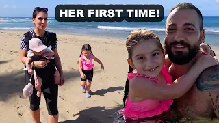 Lailas First Time at The Beach *Shocking Reaction*