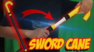 SWORD CANE !! Try to make a secret sword with paper