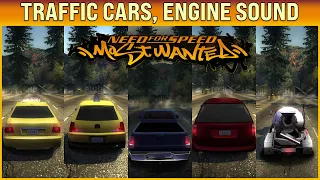 Traffic Cars Engine Sound (Taxi, Pizza, Truck, Van, Cement car), NFS Most Wanted 2005