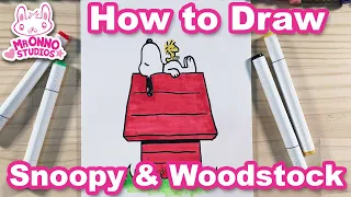 How to Draw Snoopy and Woodstock | Peanuts Characters