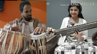 Dil Diya Gallan Tabla Cover by Rupender with veenasrivani | Coversong | Hyderabad |Tabla Veena Cover