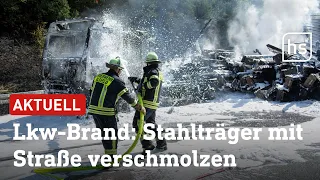 Lastwagen ausgebrannt: A5 bei Homberg weiter gesperrt | hessenschau