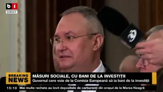 MĂSURI SOCIALE, CU BANII DE LA INVESTIȚII_Știri B1_3 apr 2022