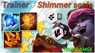 Unstoppable Trainer + Shimmer scale comp in Teamfight Tactics!