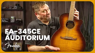 Checking out the Fender FA-345CE Auditorium Acoustic-Electric Guitar