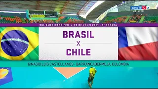 Brasil vs Chile - Sul-Americano Feminino de Vôlei 2021