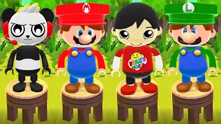 Tag with Ryan - Super Mario vs Combo Panda vs Luigi vs Ryan Kaji - Run Gameplay