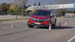 Honda CR-V 2018 - Maniobra de esquiva (moose test) y eslalon | km77.com