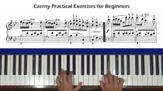 Czerny Practical Exercises for Beginners Op. 599, No. 54 Piano Tutorial