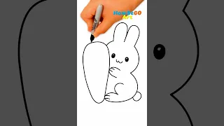 How to draw a cute rabbit easy 🐇✍ Drawing for beginners #art #drawing #rabbit