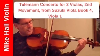 Telemann Concerto for 2 Violas - 2nd Movement, Viola 1