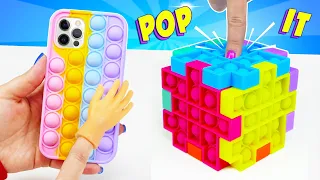 АНТИСТРЕСС Чехол POP IT на IPHONE 😱 КУБ с ПУПЫРЫШКАМИ! 25 Новых ЧЕЛЛЕНДЖ АНТИСТРЕССОВ из КИТАЯ