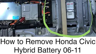 How To Remove Honda Civic Hybrid Battery 06-11 IMA