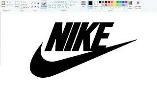 How to draw The Nike Logo on Computer using Ms Paint | Nike Logo Drawing.