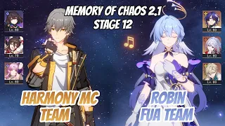 Harmony MC w/ Xueyi & Robin x Dr. Ratio Memory of Chaos Stage 12 (3 Stars) | Honkai Star Rail