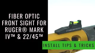 TANDEMKROSS |  Fiber Optic Front Sight for Ruger® Mark IV™ & 22/45™ | Install Tips and Tricks