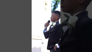 The Bravest Son Singing for His Parents Vow Renewal #shorts #wedding