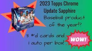 Product review 2023 Topps Chrome Update Sapphire! 3 #'d cards and an auto per box! SP rookie auto!