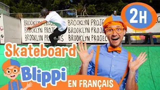 Blippi fait du Skateboard avec Shaun White  | Blippi en français | Vidéos éducatives pour enfants