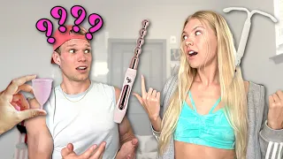 QUIZZING MY BOYFRIEND ON FEMALE PRODUCTS!! PT.2