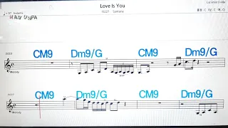 Love is you/Santana💋INSTARLMENTAL,연주곡, 코드 큰 악보, 반주 가라오케, 💖Karaoke, Sheet Music, Chord, MR