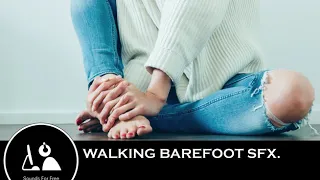 Sound Effects  - Walking barefoot on wooden floor.