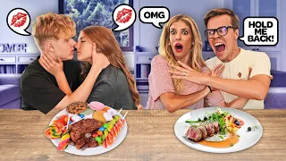 First DOUBLE DATE with Rebecca Zamolo TEEN vs ADULT **Couples Challenge**❤️| Piper Rockelle