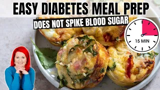 QUICK & EASY Diabetic Meal Prep | 3-Ingredient Low Carb Egg Muffins | DONE in 15 Minutes