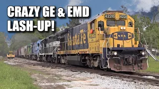 CRAZY!!! GE and EMD Locomotives on the MDS Railway