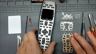 *OUTDATED VIDEO* How to Repair Buttons Logitech Harmony 600 650 665 700  (See Description)