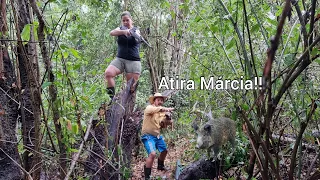 O TIRO SAIU PELA CULATRA!! LEVEI O PAÇOCA NA PRIMEIRA CAÇADA DE JAVALIS. vida na roça.