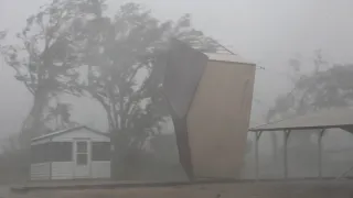 Extreme Hurricane Idalia Sends Roofs Flying Through The Air, Perry, Florida