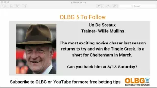 OLBG Horse Racing Tips And 5 To Follow This Weekend