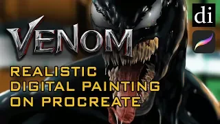 Venom - Realistic Digital Painting on Procreate - Timelapse