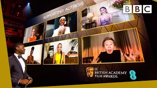 YUH-JUNG YOUN wins Supporting Actress 2021 @bafta for Minari 🏆 BBC