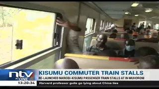 Nairobi-Kisumu passenger train stalls at Tamu area in Muhoroni after one of the wagons derailed